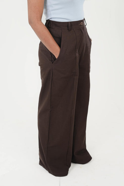 DARK CHOCOLATE COLONNE TROUSER
