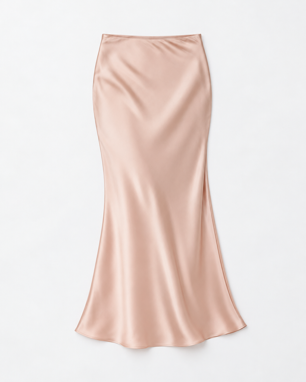 FISHTAIL SATIN SKIRT