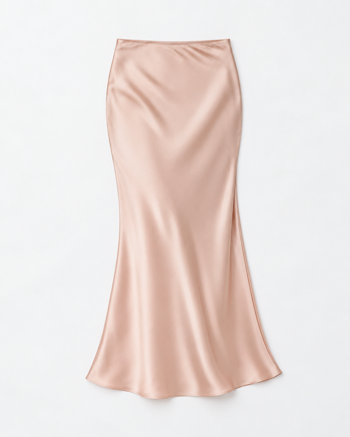 FISHTAIL SATIN SKIRT