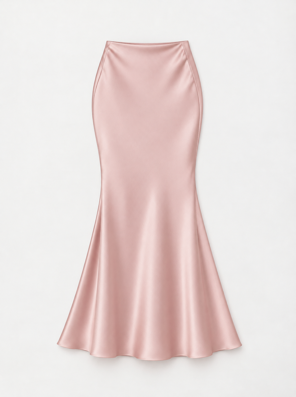 FISHTAIL SATIN SKIRT