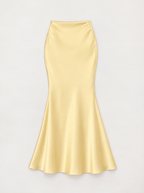 FISHTAIL SATIN SKIRT