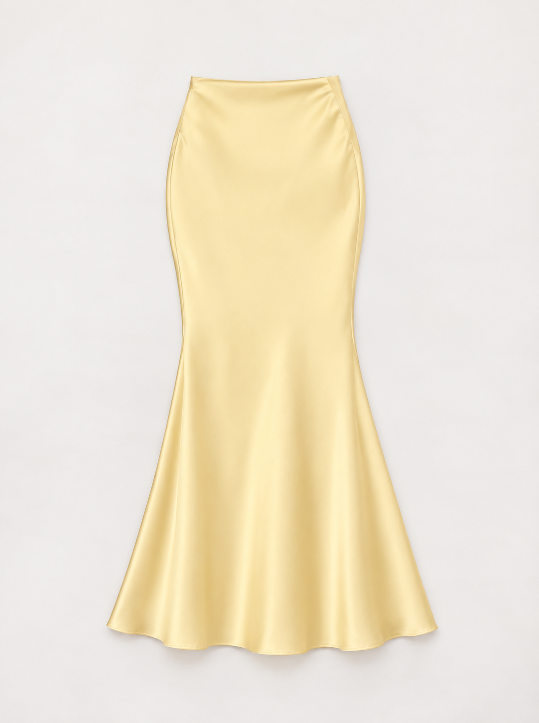 FISHTAIL SATIN SKIRT