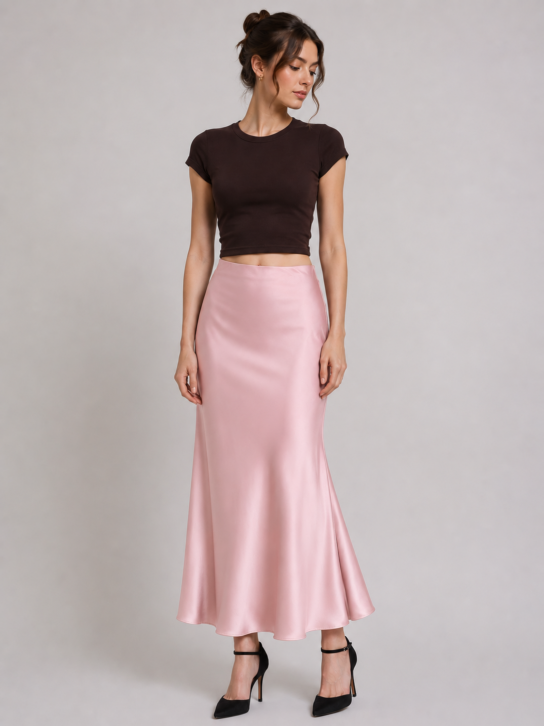 SILK DRAPE FISHTAIL SKIRT
