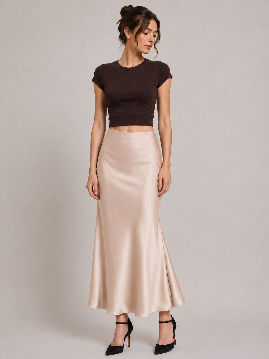 SILK DRAPE FISHTAIL SKIRT