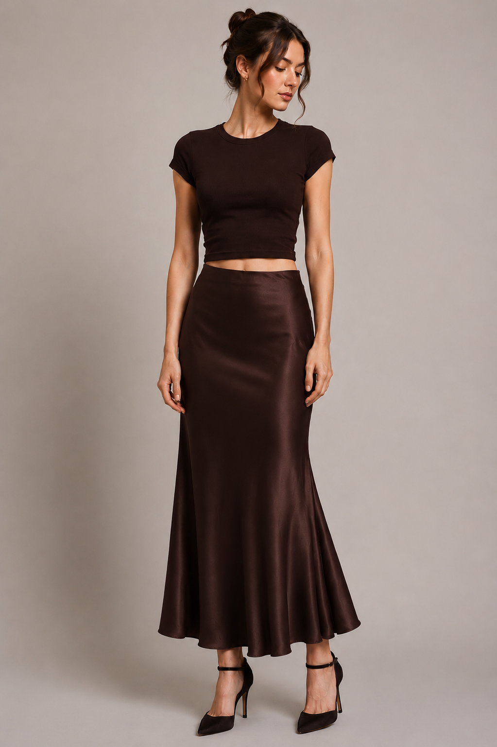 SILK DRAPE FISHTAIL SKIRT