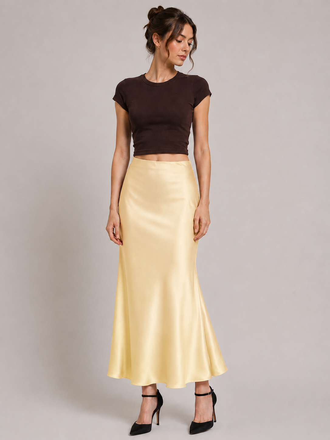 SILK DRAPE FISHTAIL SKIRT