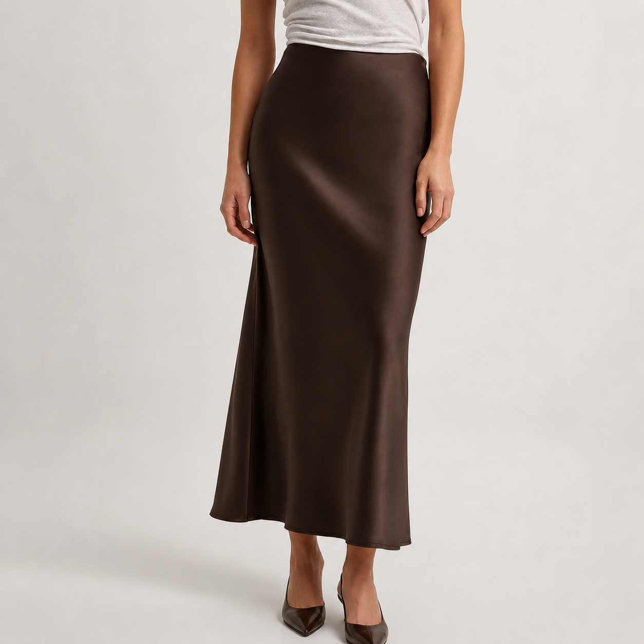 SILK DRAPE FISHTAIL SKIRT