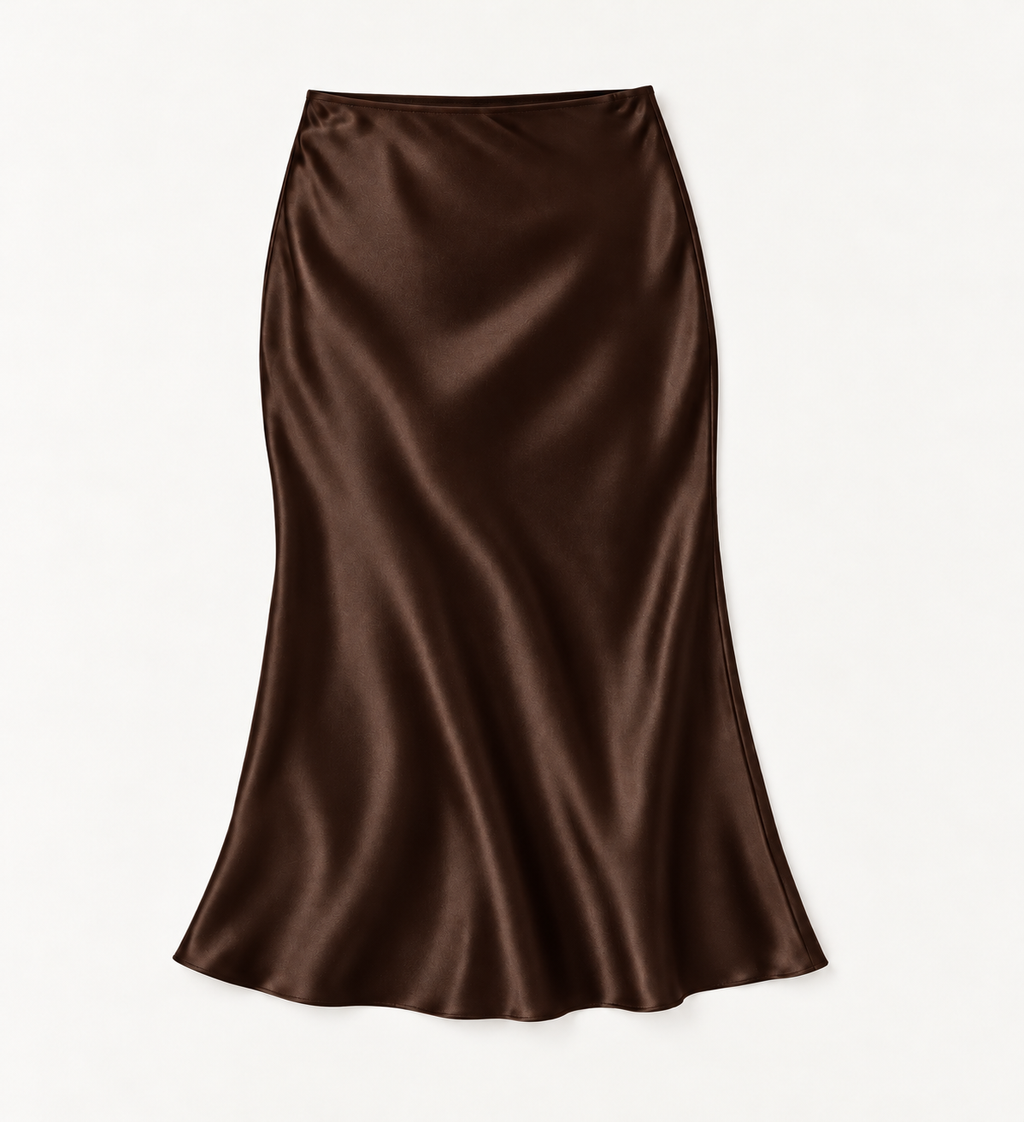 FISHTAIL SATIN SKIRT