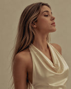 SILK DRIP COWL TOP