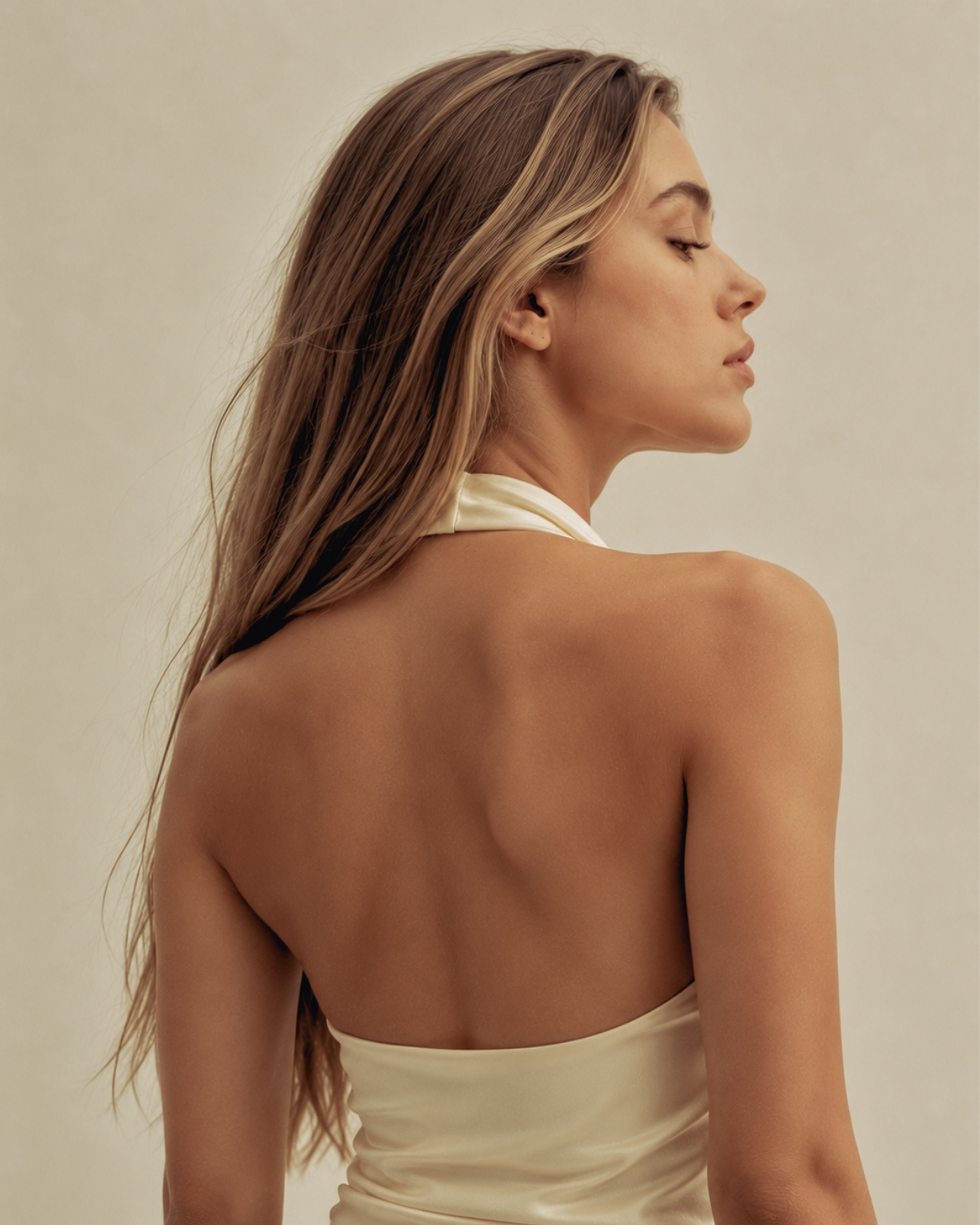 SILK DRIP COWL TOP