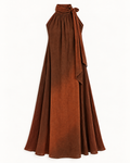 ESPRESSO DRAPE MIDI DRESS