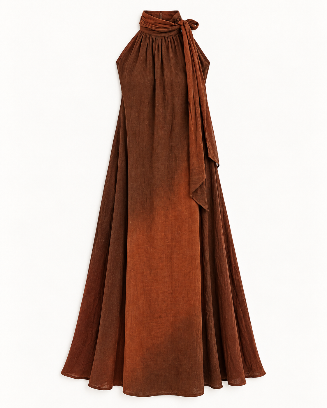 ESPRESSO DRAPE MIDI DRESS