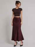 SILK DRAPE FISHTAIL SKIRT