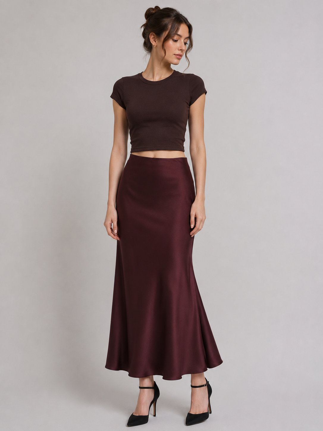 SILK DRAPE FISHTAIL SKIRT