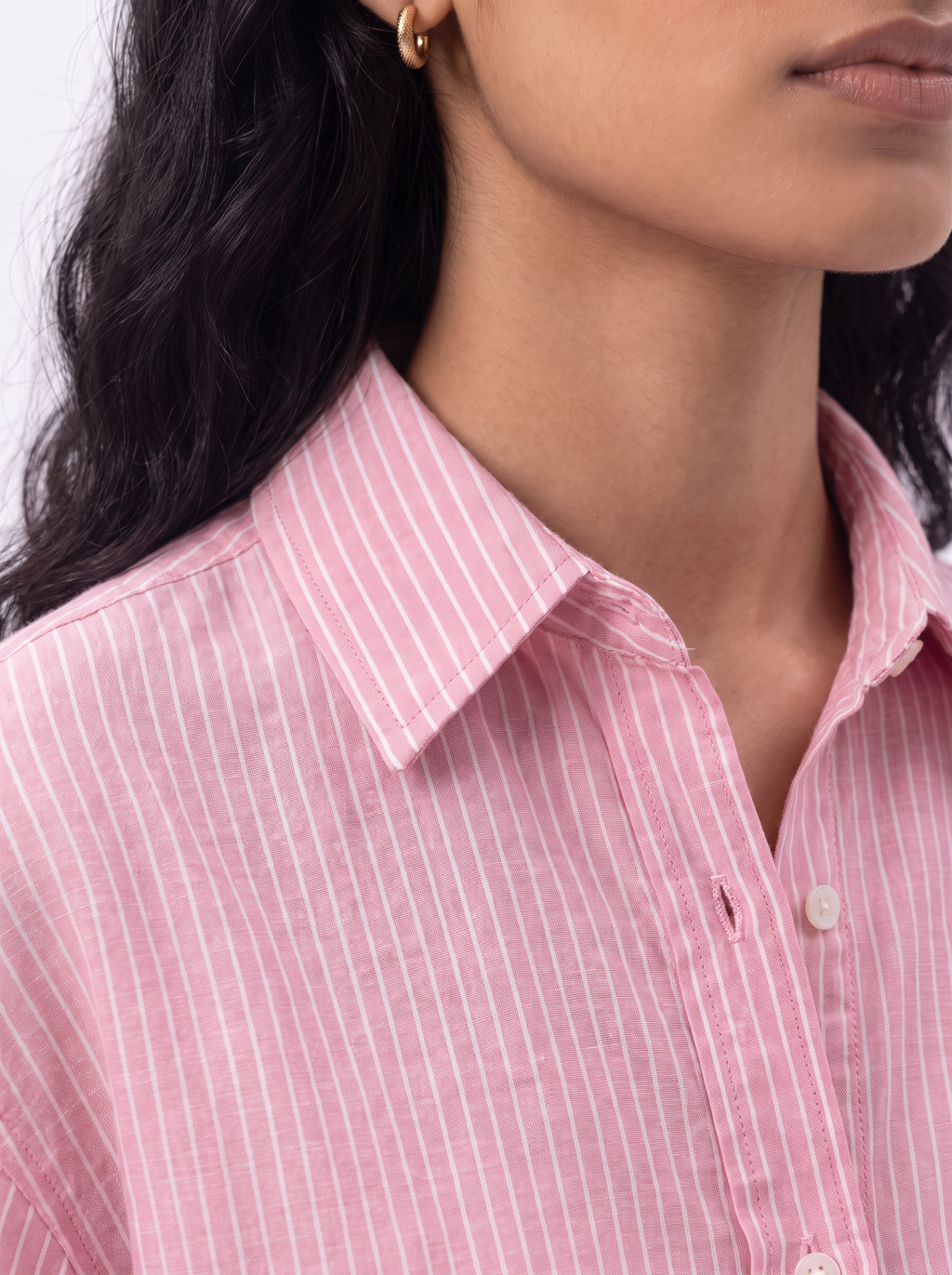 PEONY PINSTRIPE SHIRT