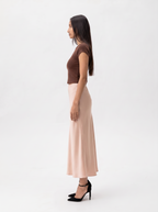 FISHTAIL SATIN SKIRT